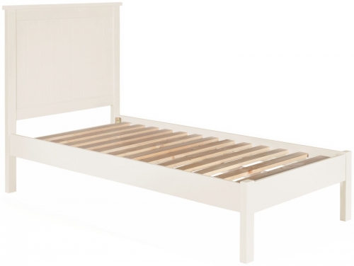 Ascot White 3'0 Single Panelled Bed