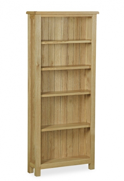 Somerset Waxed Oak Tall Wide Bookcase