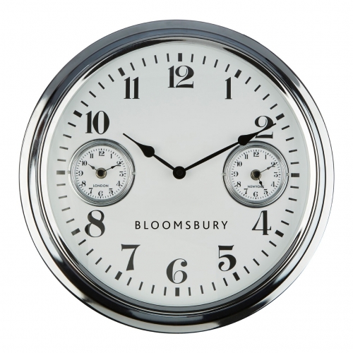 Bloomsbury Chrome Wall Clock