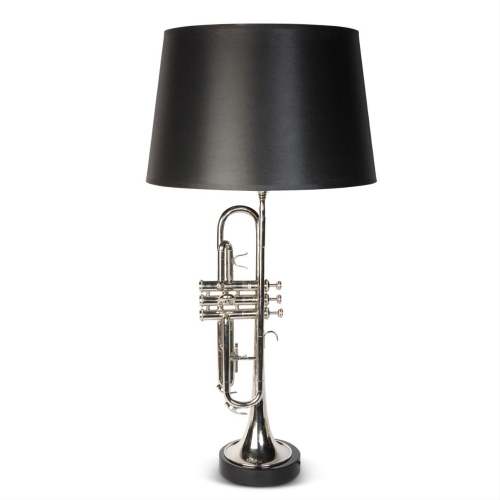 Armstrong Trumpet Lamp With Black Shade
