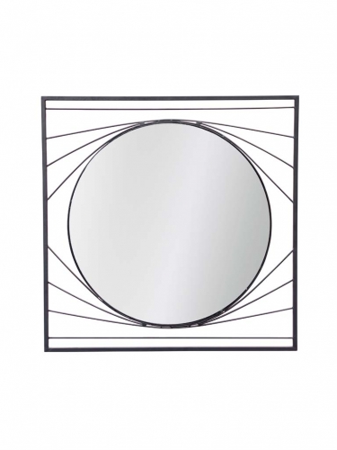Eye Mirror in Square Metal Frame