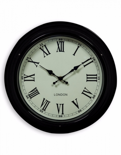 Small Black with Cream Face 'London' Wall Clock