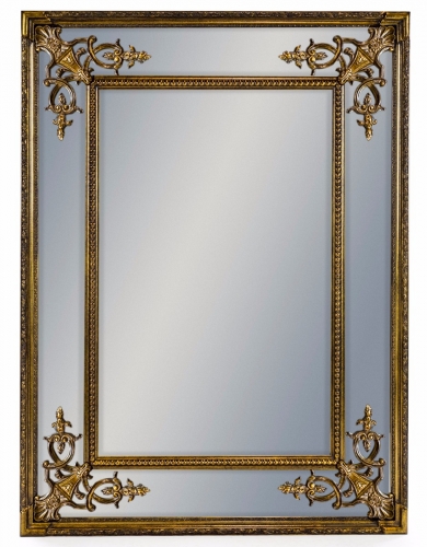 Gold Small French Mirror
