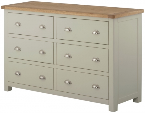 Brompton Stone 6 Drawer Wide Chest