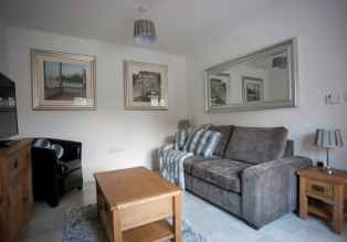 The bedroom lounge area