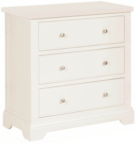 Ascot White 3 Drawer Chest 