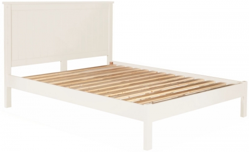 Ascot White 4'6 Double Panelled Bed
