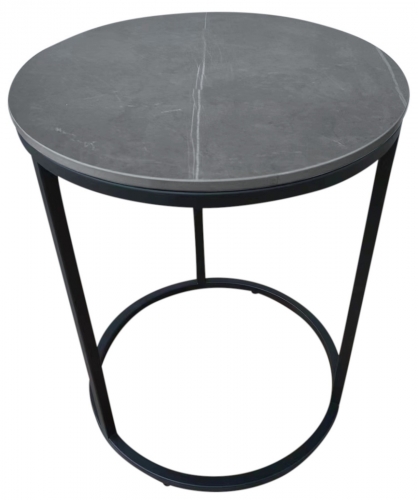 Brimstone Dark Occasional Round Lamp Table