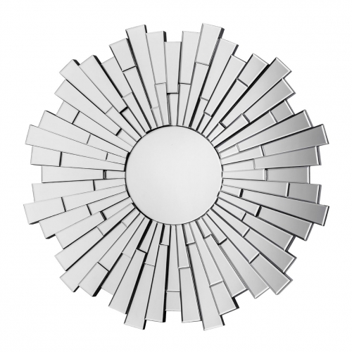 Circular Glitzy Wall Mirror