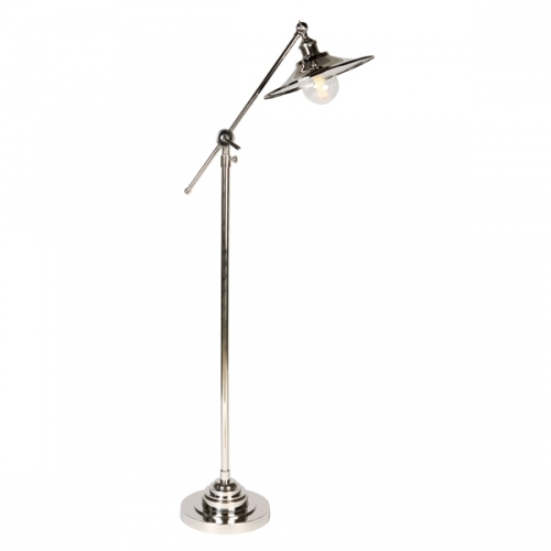 Manhattan Adjustable Floor Lamp - Nickel Finish