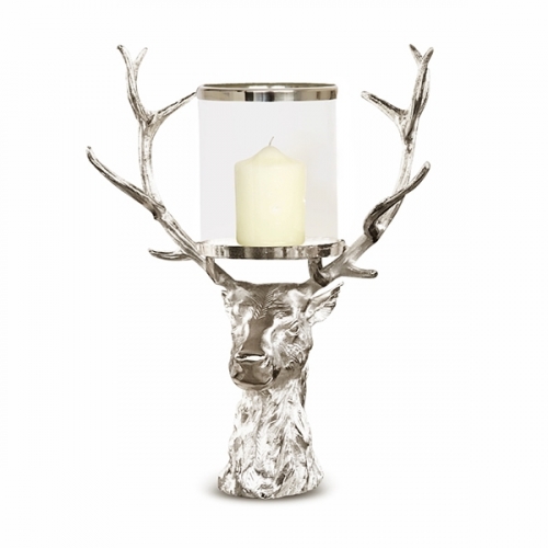 New Forest Stag Head Hurricane Lantern