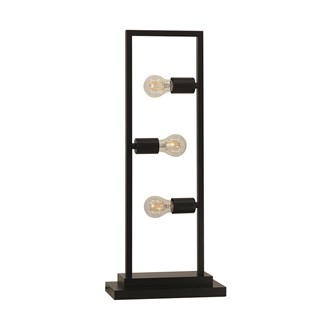 Triple Bulb Black Framework Lamp 69cm