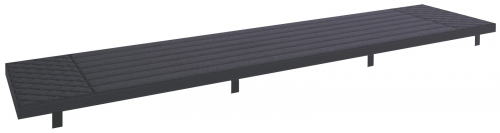 Hamden Industrial 180 Bench Seat Pad - Grey