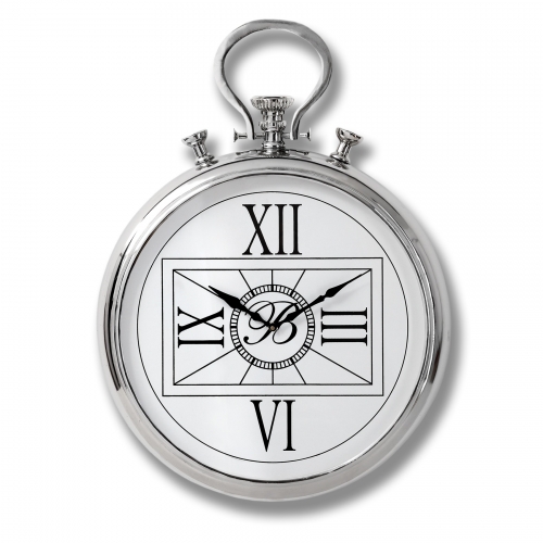 Large Nickle Pocket Watch Clock