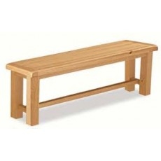 Country Rustic Waxed Oak Small Bench