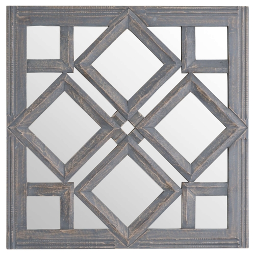 Geometric Diamond Cut Out Wall Mirror