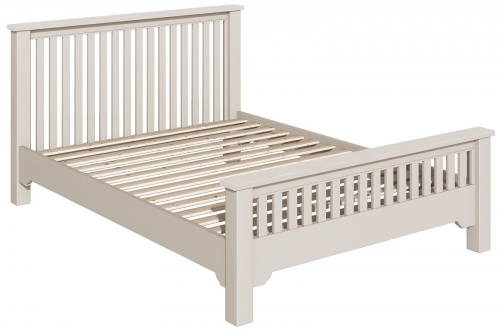Ascot Grey 4'6 Double Slatted Bed