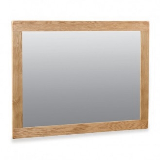 Country Rustic Waxed Oak Mirror