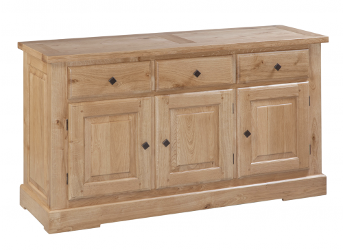 Hebden Solid Oak 3 Door 3 Drawer Sideboard