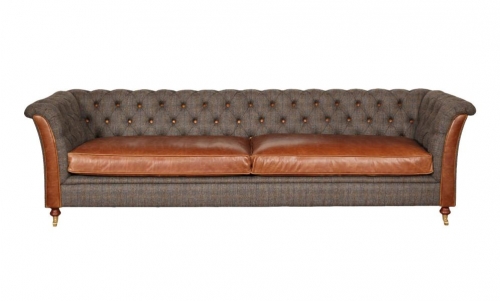 Heritage Lewis 4 Seat Leather Sofa