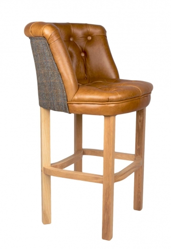 Heritage Grand Bar Stool - Uist Night & Leather FT