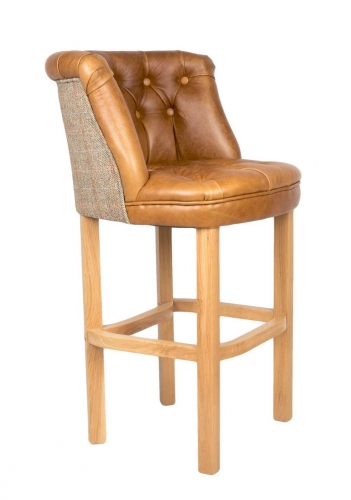 Heritage Grand Bar Stool - Gamekeeper & Leather FT