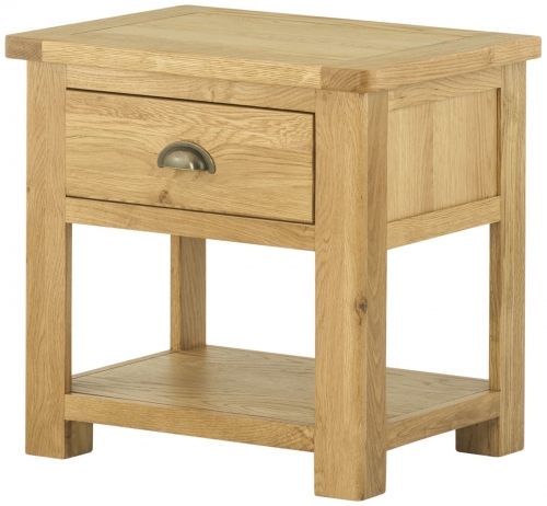 Brompton Oak 1 Drawer Lamp Table