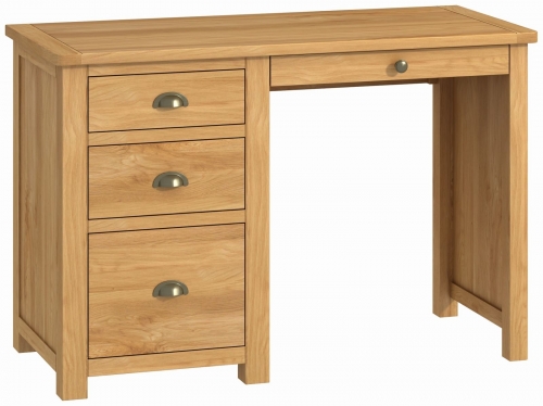 Brompton Oak Single Pedestal Desk