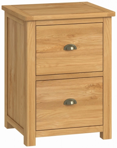 Brompton Oak 2 Drawer Filing Cabinet