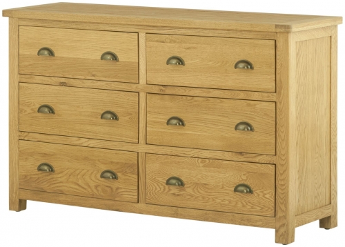 Brompton Oak 6 Drawer Chest