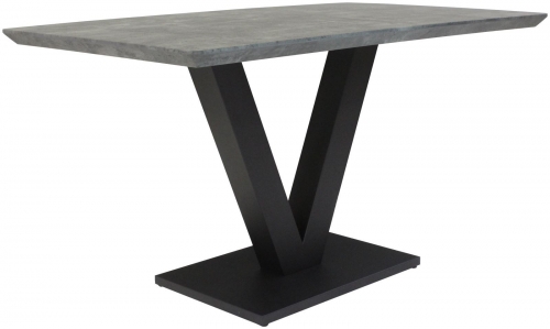 Manhattan Industrial Small Fixed Top Dining Table