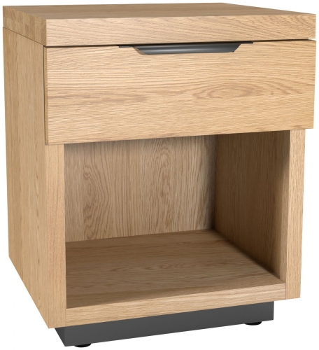 Telford Industrial Oak 1 Drawer Bedside