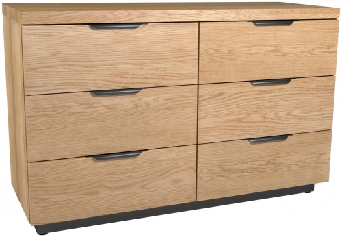 Telford Industrial Oak 6 Drawer Wide Chest