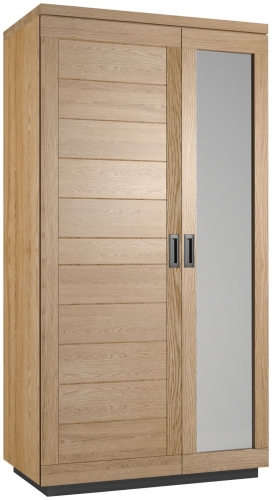 Telford Industrial Oak Double Wardrobe