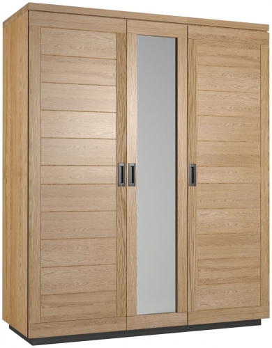 Telford Industrial Oak Triple Wardrobe