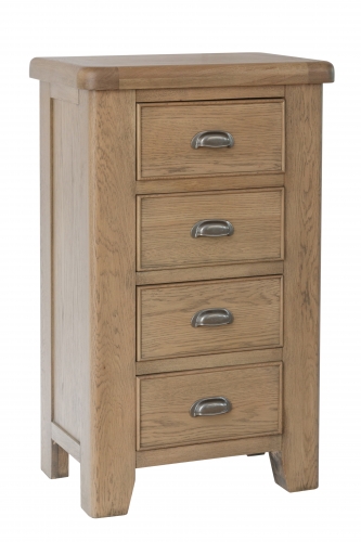 Milby Oak 4 Drawer Tall Chest