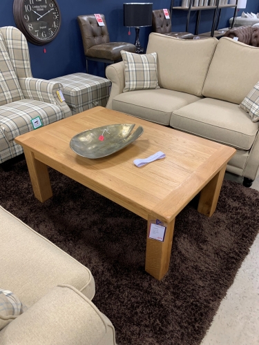 Country Rustic Waxed Oak 1.2m Coffee Table