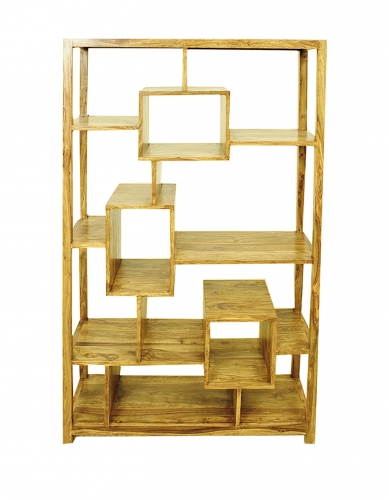 Jaipur Mango Wood Geometric Bookcase