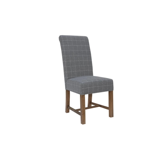 Milby Fabric Dining Chair- Grey Check