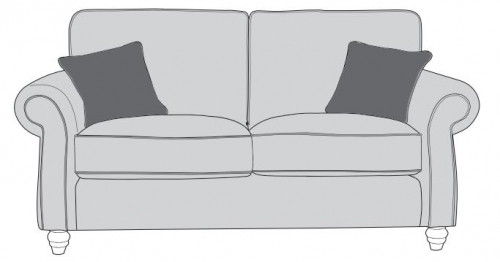 Viscount Fabric 3 Seat Sofa