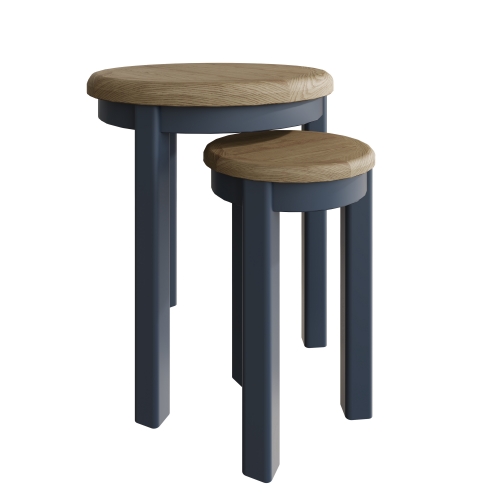 Milby Painted Round Nest of 2 Tables