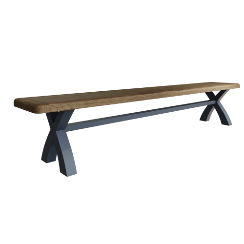 Milby Painted 2.5m Cross Legged Dining Bench