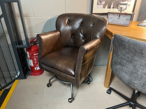 Spitfire Vintage Brass Office Chair 