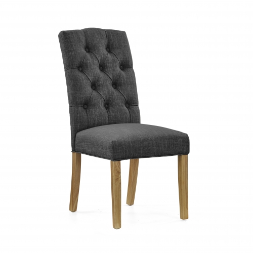 Gilling Fabric Dining Chair - Charcoal