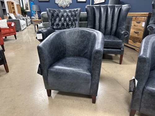 Heritage Tub Chair - Black Leather