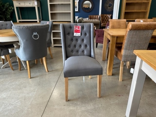 Belgravia Dining Chair In Slate Fabric