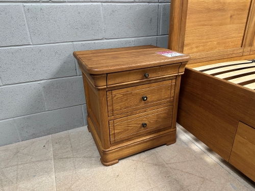 Merino Oak 3 Drawer Bedside 