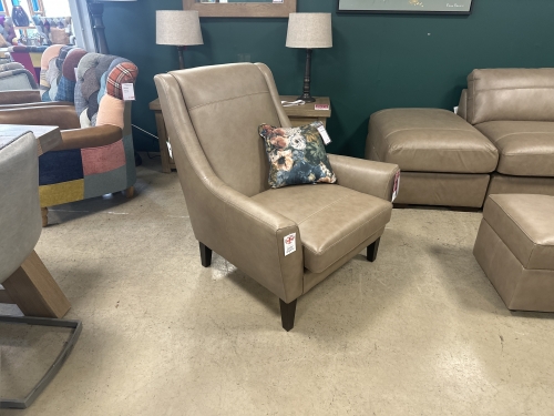 Hutton Leather Accent Chair