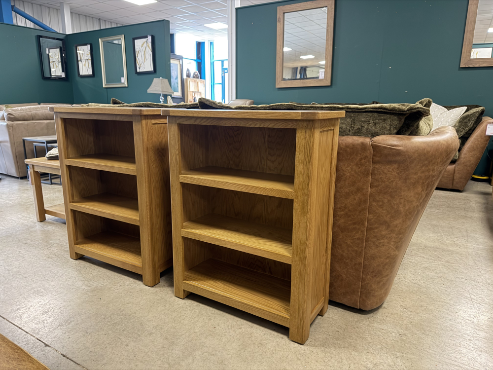 Brompton Oak Low Bookcase