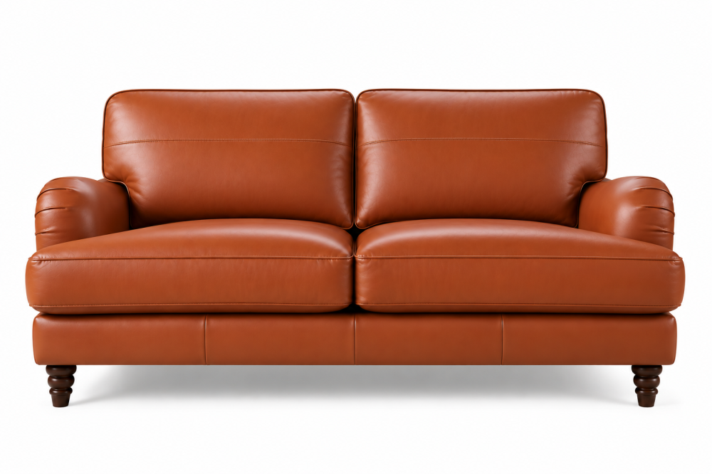 Harmby Leather 2 Seat Sofa